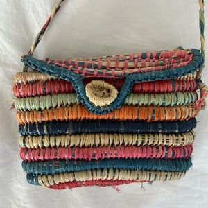 Vintage Straw Mini Bag Purse